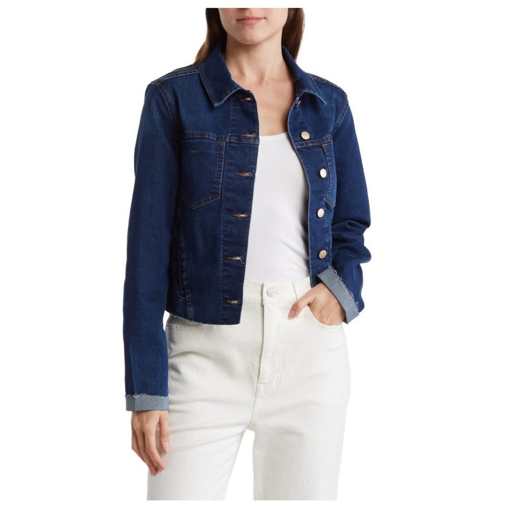 INDUSTRY REPUBLIC CLOTHING Button Front Denim Trucker Jacket Size Large NEW NWT